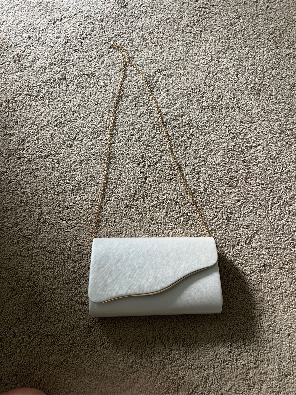 White clutch purse